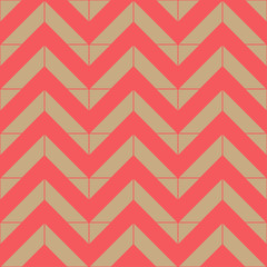 Geometric seamless pattern. Golden and red colors holiday collection. Merry Christmas and Happy New year. Abstract textured background design. Modern elegant wallpaper. Vector illustration.
