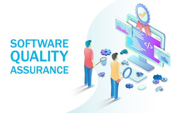 Software Quality Assurance Vector Concept For Web Banner, Website Page