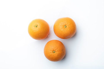Oranges, orange fruit on a white background.