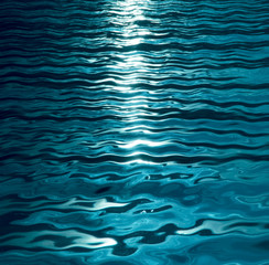 Blue, turquoise, wavy water background