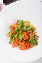 Mixed grilled vegetables salad