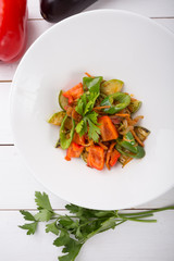 Mixed grilled vegetables salad