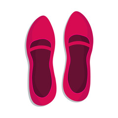 Womens classic Shoes on white background. Vector illustration.