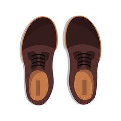 Mens classic Shoes on white background. Vector illustration.