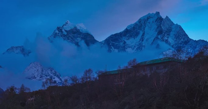 Mt. Kangtega and Mt. Thamserku, Dole, Everest Region, Nepal