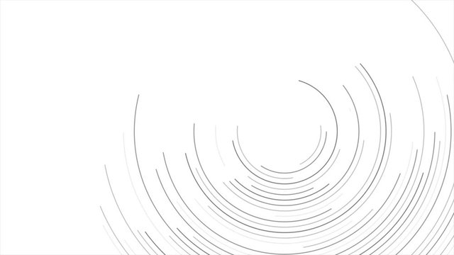 Grey circular lines abstract futuristic motion design. Seamless loop. Video animation Ultra HD 4K 3840x2160