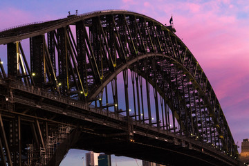 Harbour Bridge Sydney Austrália Sunset