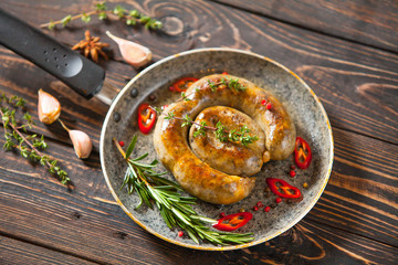 an assortment of dry sausage.