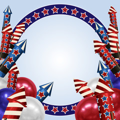 4th of July Background design for greeting cards in super high resolution.