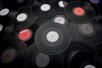 view of phonograph records