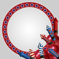 Fototapeta premium 4th of July Background design for greeting cards in super high resolution.