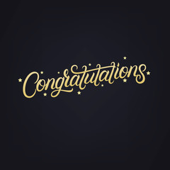Fototapeta premium Congratulations hand written lettering.