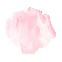 Watercolor spot of Gentle pastel beige color