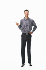 Full length portrait of a happy young man