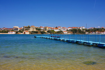 Naklejka na ściany i meble city and beach of Vila Nova De Milfontes