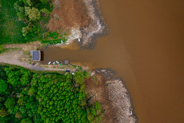 Fishing spot over the lake