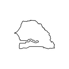 map of Senegal. Vector illustration