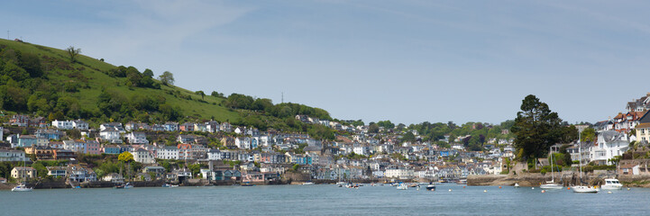 Fototapeta na wymiar Dartmouth Devon historic harbour on the River Dart panoramic view