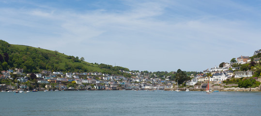 Dartmouth harbour Devon River Dart panoramic view