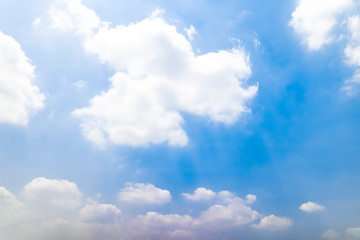 Naklejka na ściany i meble blue sky with cloud - Beautiful sky color with white cloud