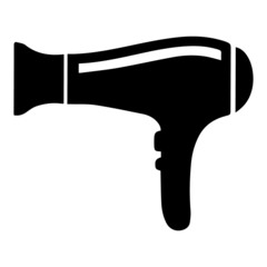 Hairdryer icon, black vector icon isolated