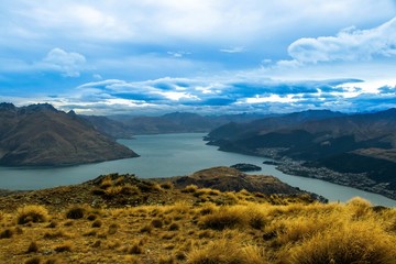 view of mountains and sea