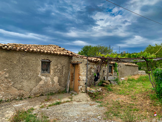 Fototapeta na wymiar Campicello, a small abandoned village on the hills of Reggio Calabria.