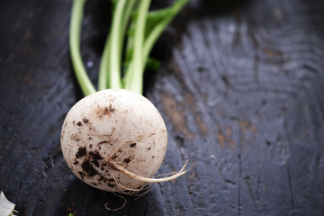 Obraz premium 農家自然栽培かぶ