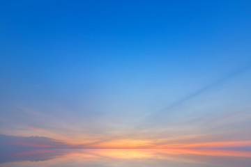 Naklejka na ściany i meble blue dramatic sunset sky texture background.