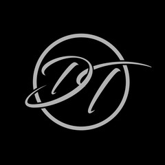 DT  Initial elegant logo, Modern Logo Design Vector