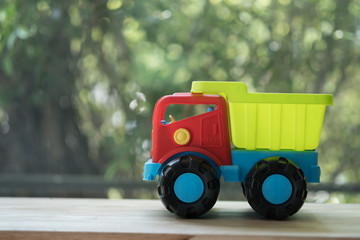 A large plastic toy truck