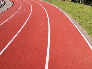 Fototapeta premium Sports field running track