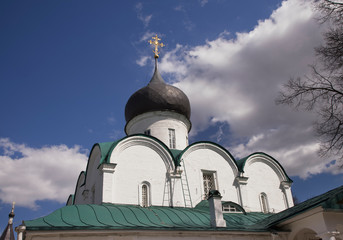Trinity cathedral at Holy Dormition convent (Alexandrov kremlin) in Alexandrov town. Russia