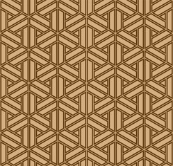 Seamless geometric ornament in brown colors lines.