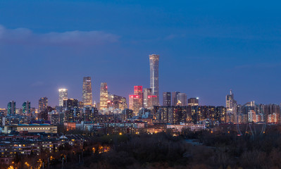 Beijing CBD Skyline Panorama