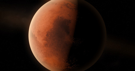 Mars, the red planet - 3D render