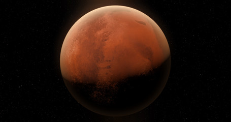 Mars, the red planet - 3D render © Dronandy