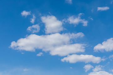 Naklejka na ściany i meble Blue sky and whit cloud background