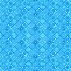 Blue seamless abstract diagonal tile mosaic pattern background - vector wall illustration
