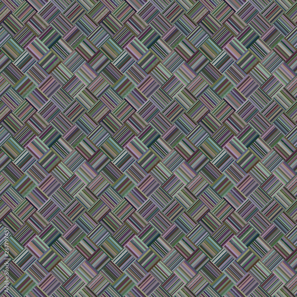 Poster colorful abstract repeating diagonal stripe square pattern - vector tile mosaic background graphic