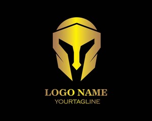 spartan helmet logo icon vector illustration design