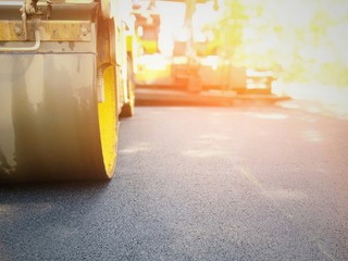 Asphalt road construction in Asia