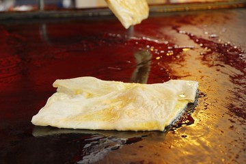 Roti with egg is delicious at street food