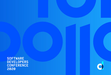 Developer conference Branding. Developer Logo and Tech Background design Template.