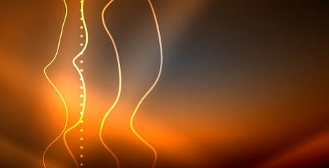 Neon lines shiny glowing background