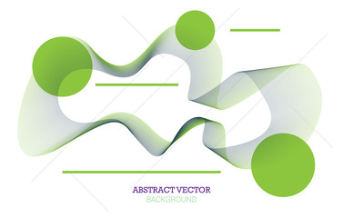 Fototapeta premium Abstract background with dynamic linear waves. Vector illustration in flat minimalistic style