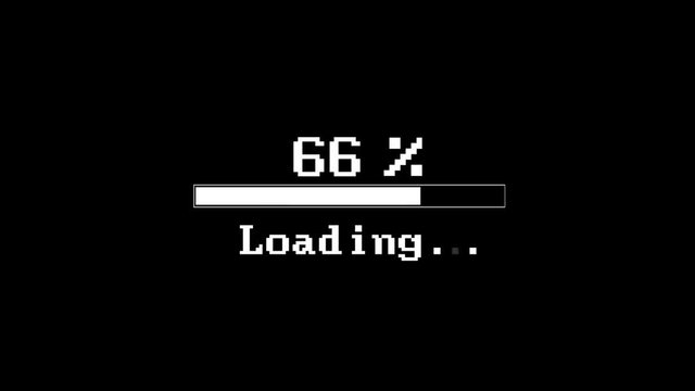 ERROR Glitch Text Animation and Loading Bar, Rendering, Background, with Alpha Channel, Loop, 4k