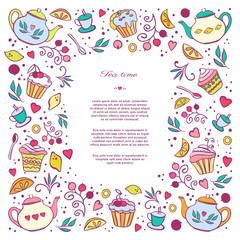 Tea time menu card