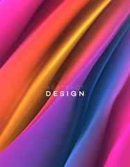 Color Flow Abstract shape poster design. Vector illustration