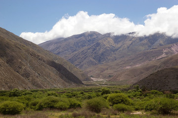 Landscape in the Quebrada de Humahuaca, Argentina